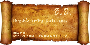 Bogdánffy Dulcinea névjegykártya